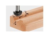 Festool Hulkehlfræser HW, skaft 8 mm HW S8 R12,7 490987