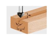 Festool V-notfræser HS, skaft 8 mm HS S8 D11/9,5/60° 490997