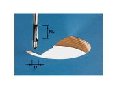 Festool Borfræser HW skaft 8 mm HW S8 D8/19 491037