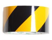 Reflekstape Sort/Gul 50mm x 33m GK204-2