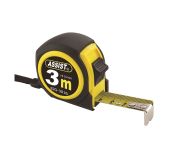 Assist Båndmål 3 m m/bælteclips i ABS Case TA-101840