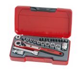 Teng Tools Topnøglesæt 1/4" T1424 med 24 dele 167920107