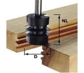 Festool Limfalsfræser HW. Skaft 8 mm 491034