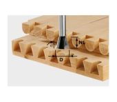 Festool Grat-/sinkefræser HW, skaft 8 mm, HW S8 D14,3/16/10° 491164