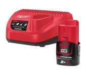 Milwaukee Startsæt M12 NRG-201 med batteri og lader 4933451900