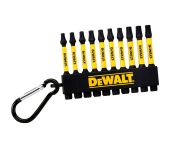 DeWalt Torx 10stk mix i Nøglering IMPACT 50mm 3 x T20 4 x T25 3 x T30 DW-DT7275-QZ