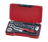 Teng Tools Topnøglesæt og bits 1/4" T1422 - 22 dele 167320100