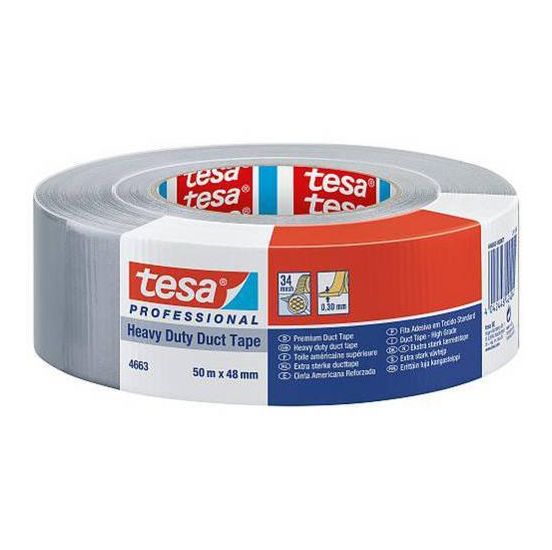 Tesa Gaffatape 4663 - Sølvtape - byggetape - 043691278
