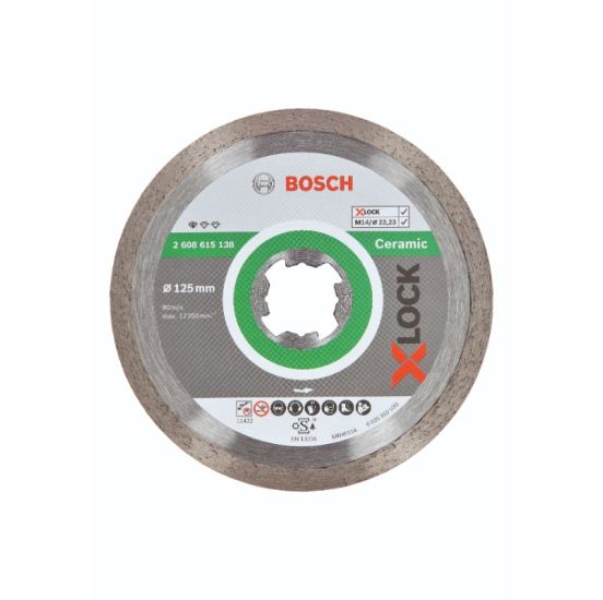 Bosch X-LOCK Standard for Ceramic-diamantskæreskive, 125x22,23x1,6x7. - 2608615138