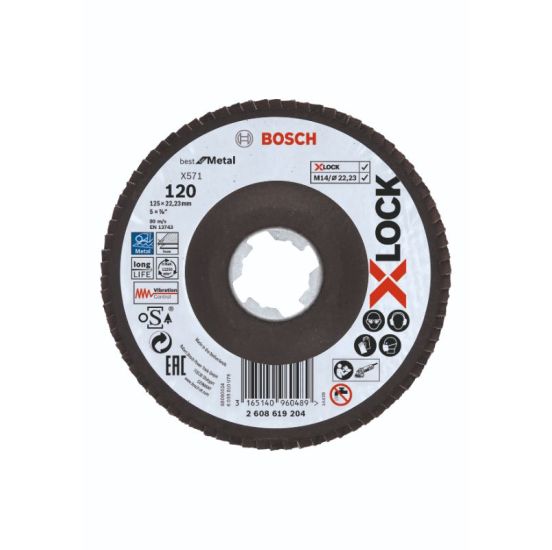 Bosch X-LOCK X571 Best for Metal-lamelslibeskive skrå 125mm K120 - 2608619204