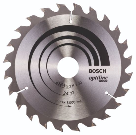 Bosch rundsavklinge.Optiline 184 x 2,6 x 30mm 24T - 2608640610