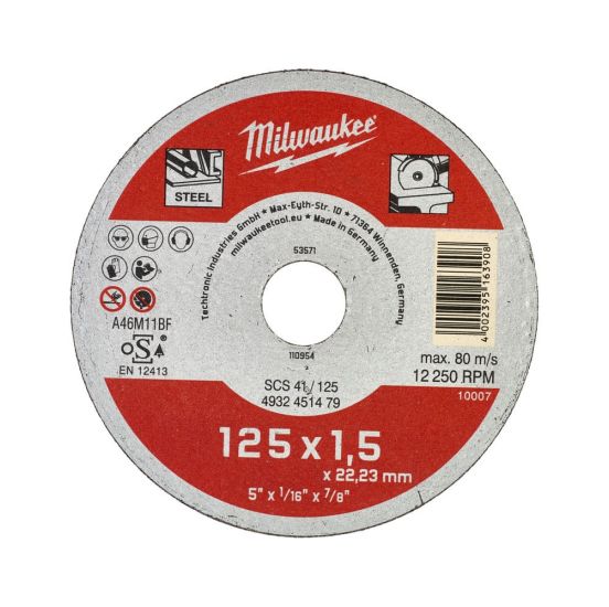 Milwaukee Skæreskive Metal STD 125x1,5mm - 4932451479