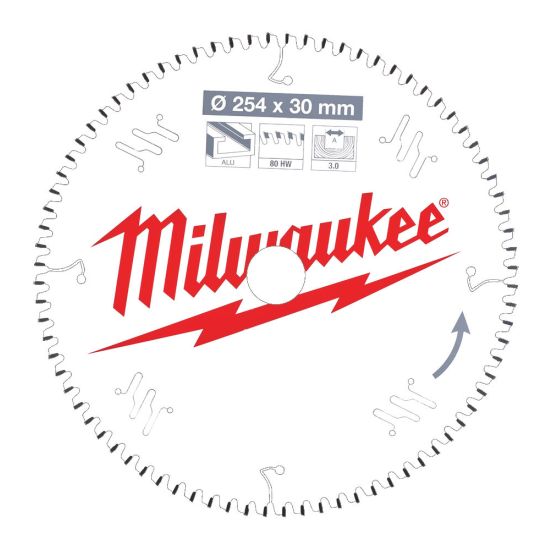 Milwaukee Rundsavklinge MS Alu254x30x3,0x80 - 4932471318