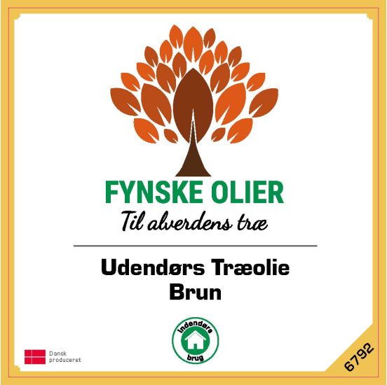 Fynske Olier Udendørs Træolie - Brun 5 Liter 6792 - 6792005