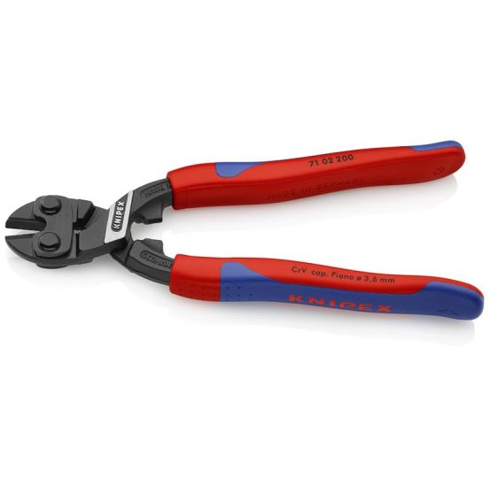 Knipex CoBolt® Kompakt boltsaks sort atramenteret, med slankt flerkomponent-håndtag 200 mm - KN-7102200SB
