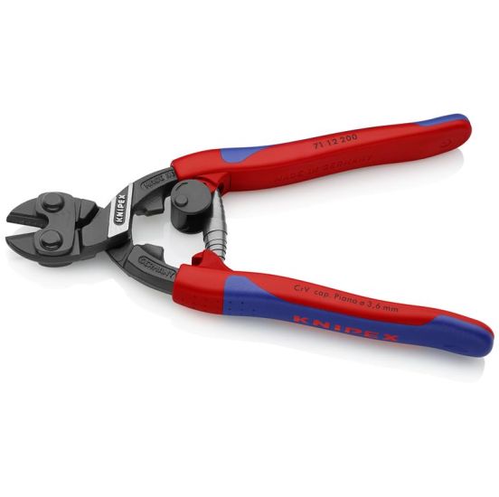 Knipex CoBolt® Kompakt boltsaks sort atramenteret, med slankt flerkomponent-håndtag 200 mm - KN-7112200SB