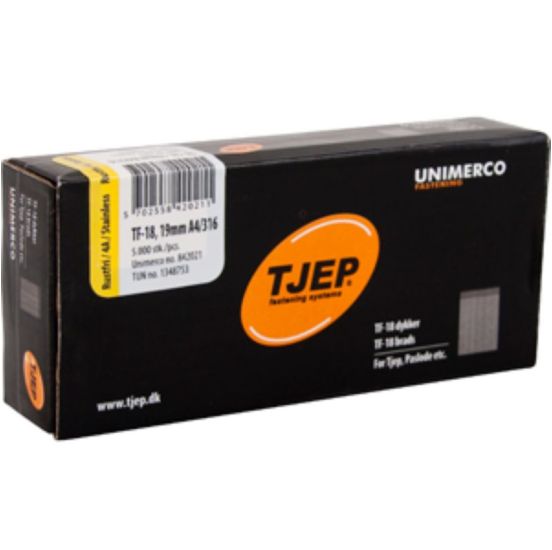 TJEP TF18 19mm stift , Rustfri 4A. Box 5.000 stk. - TJ842021