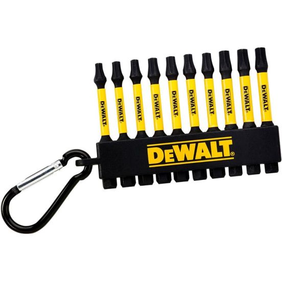 DeWalt Torx 10stk mix i Nøglering IMPACT 50mm 3 x T20 4 x T25 3 x T30 - DW-DT7275-QZ