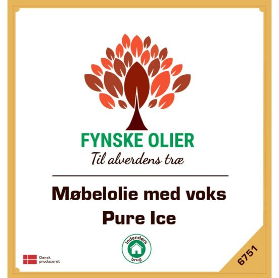 Fynske olier Møbelolie med voks - Pure Ice 1 Liter 6751 - 6751001