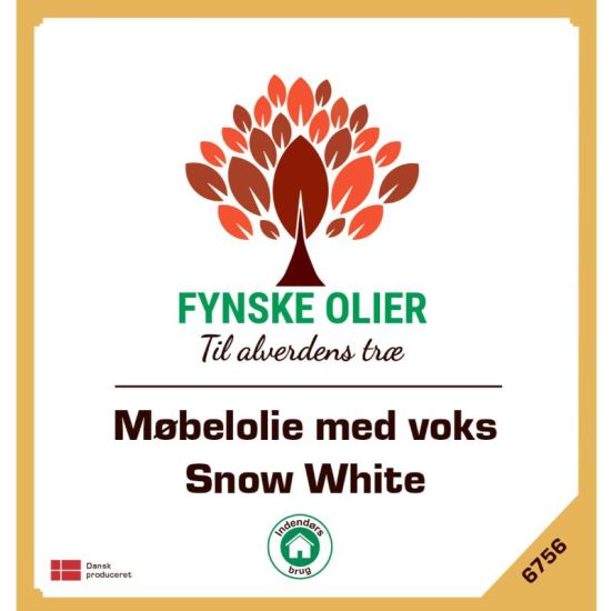 Fynske olier Møbelolie med voks - Snow White 1 Liter 6756 - 6756001