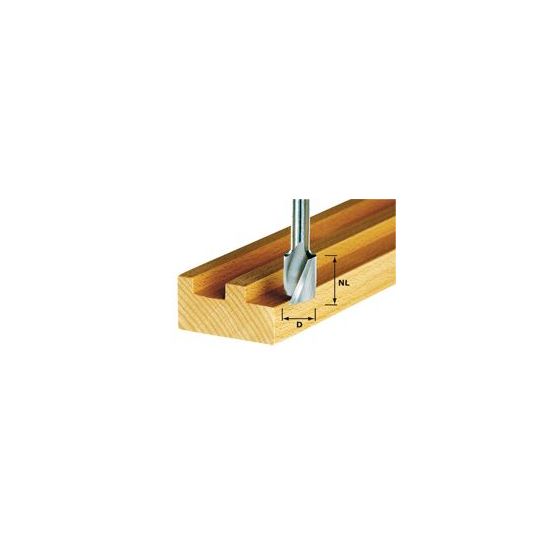 Festool Spiralnotfræser HW, skaft 8 mm, HW Spi S8 D10/30 - 490980