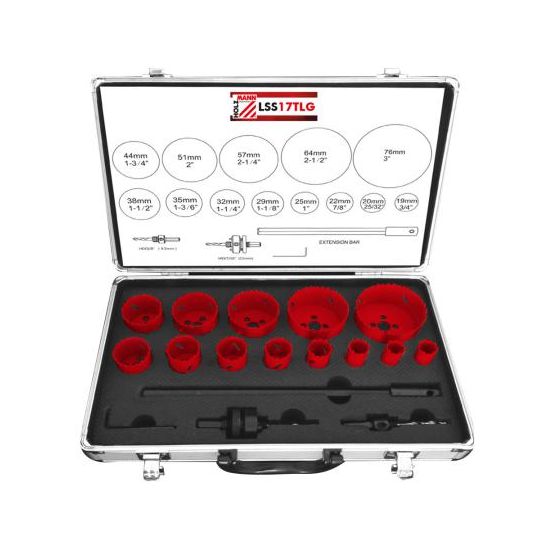 Holzmann Hulsav sæt 19-76mm HSS - LSS17TLG