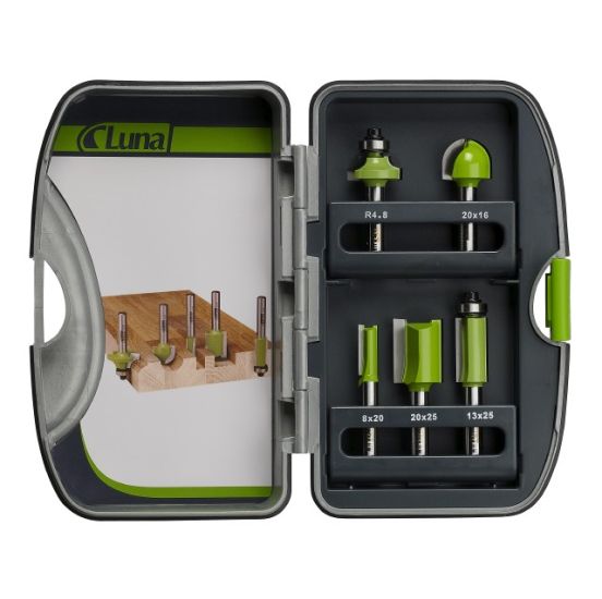 Luna overfræserborsæt til træ 5 dele - Blandet - 201690302