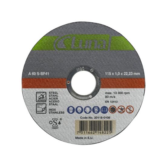 Luna Slibeskive 115x2,5x22 mm Jern - 201180221