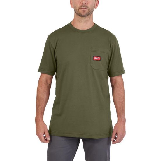 Milwaukee Kortærmet arbejds t-shirt – Grøn – XXL - 4932493022