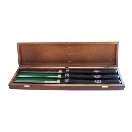 Crown Tools Cryogenic Skrubstål drejejernsæt 3 dele - Fingernegl slebet - DR-DC291FGNK