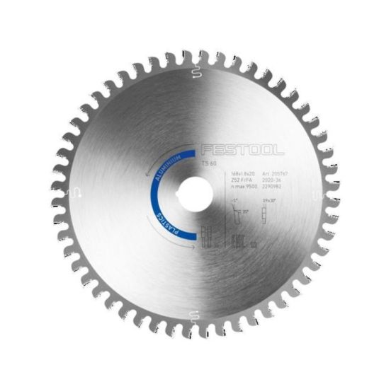 Festool Savklinge ALUMINIUM/PLASTICS HW 168x1,8x20 TF52 A - 205767