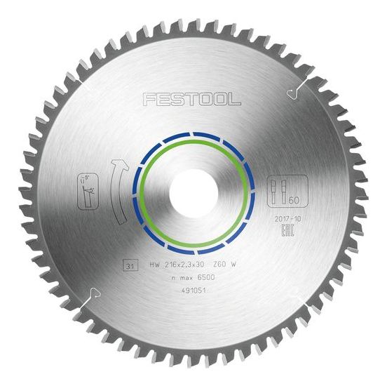 Festool Rundsavklinge (216x2,3x30) W60 ALU - 491051