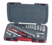 Teng Tools Topnøglesæt. Med 3/8" firkantfatning T3839 167930106