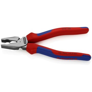 Knipex Kraft-kombinationstang sort atramenteret, med flerkomponent-håndtag 200 mm KN-0202200SB