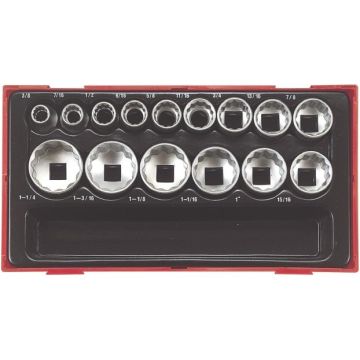 Teng Tools Topnøglesæt 1/2" TT1217 med 17 toppe 10-32mm 03570207