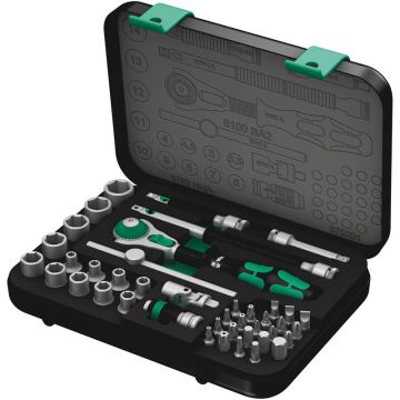 Wera 8100 SA 2 Zyklop Speed-skraldesæt, 1/4"-tilslutning, metrisk 05003533001