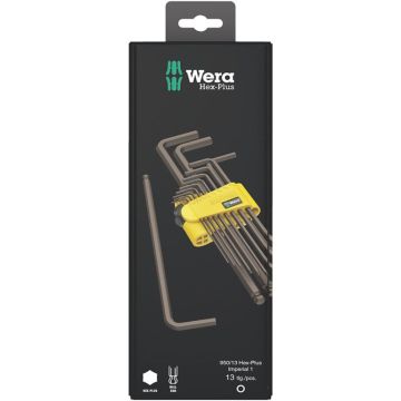 Wera laserbehandlet vinkelnøglesæt 950/13 Hex-Plus, 13 dele 05021721001