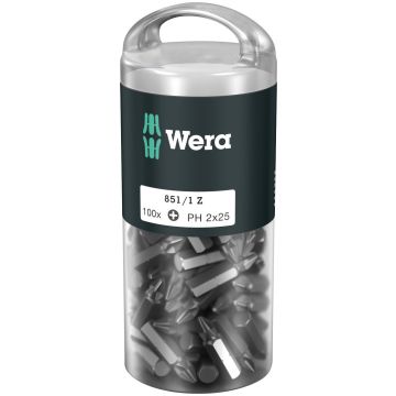 Wera 851/1 Z DIY 100 bits, PH 2 x 25mm 100 stk. 05072441001