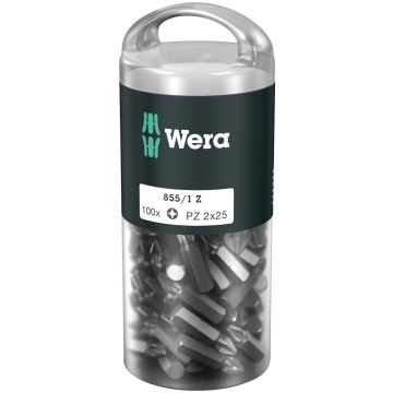 Wera 855/1 Z DIY 100 bits PZ 2 x 25mm 100 stk. 05072444001