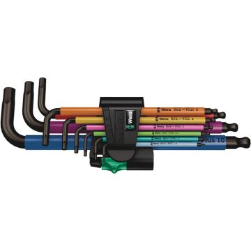 Wera unbrakonøglesæt 950/9 multicolour Metrisk - 9 dele 05073593001