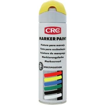 CRC markeringsspray fluorescerende 500ml. Gul 080570708
