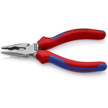Knipex Spids kombitang sort atramenteret, med flerkomponent-håndtag 145 mm KN-0822145SB