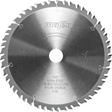 Mafell Savblad KSB-WF – Wood Fine-Cut 162 x 1,8 x 20 mm MA-092604