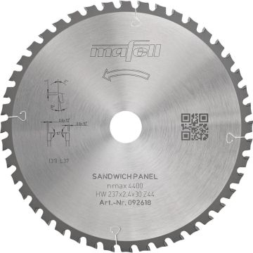 Mafell Savblad KSB-SP 237 – Specialisten til Sandwich-paneler MA-092618