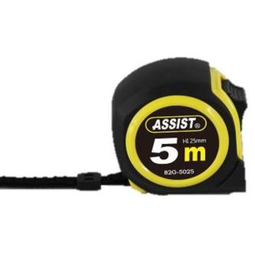 Assist Båndmål 8 m m/bælteclips i ABS Case 25mm TA-101843