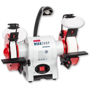 Axminster Workshop bænksliber AW1502WSG med hvide slibesten AX107824