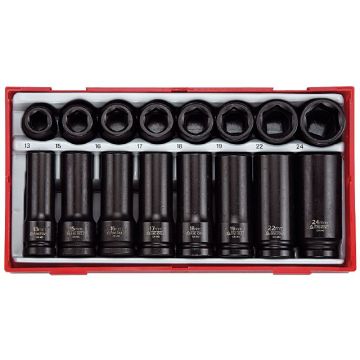 Teng Tools krafttopsæt med 16 dele med ½" firkantfatning TT9120D 143840205