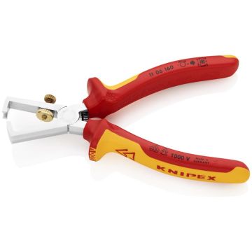 Knipex Afisoleringstang Med åbningsfjeder, universal forkromet,VDE-godkendt 160 mm KN-1106160