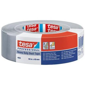 Tesa Gaffatape 4663 - Sølvtape - byggetape 043691278