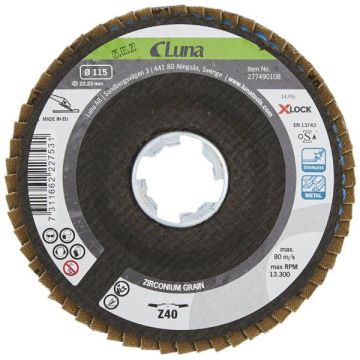 Luna Lamelrondel X-lock 125mm P40 277490504